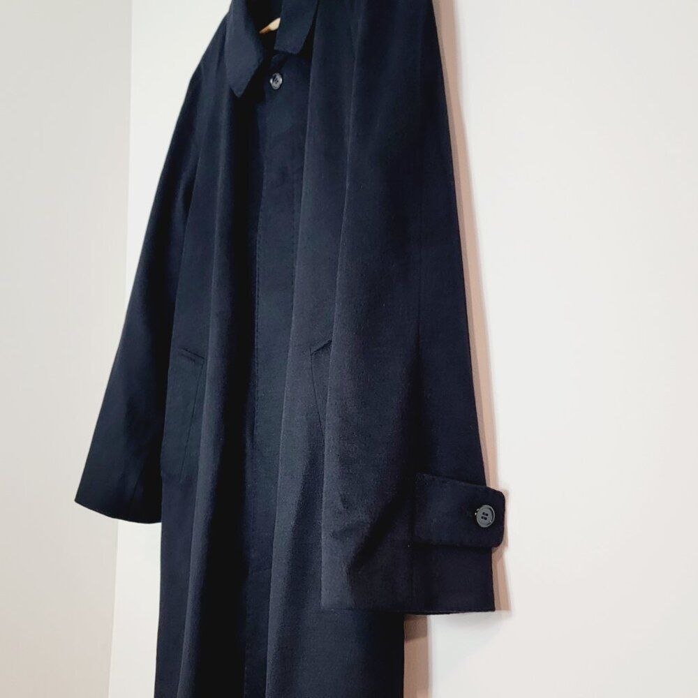 Coppley 100% Pure Cashmere Mens 3/4 Black Trench Coat Size 42 - Picture 6 of 16